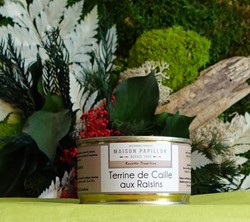 Terrine porc caille aux raisins 130 gr