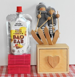 Gourde pomme banane cannelle et baobab 100 gr AB Savoie