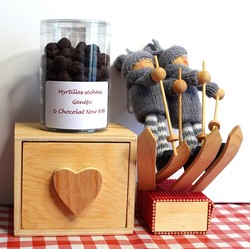 Myrtilles sches au gnpi et chocolat noir 69% Colombel