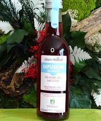 Infusion bio framboise - menthe poivre 25 cl Alain Mililat drme