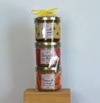 Tartinables beaufort lardons - reblochon lardons - tomate ail de ours 74