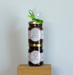 Papillote confiture rhubarbe framboise - mûre épépinée Haute Savoie
